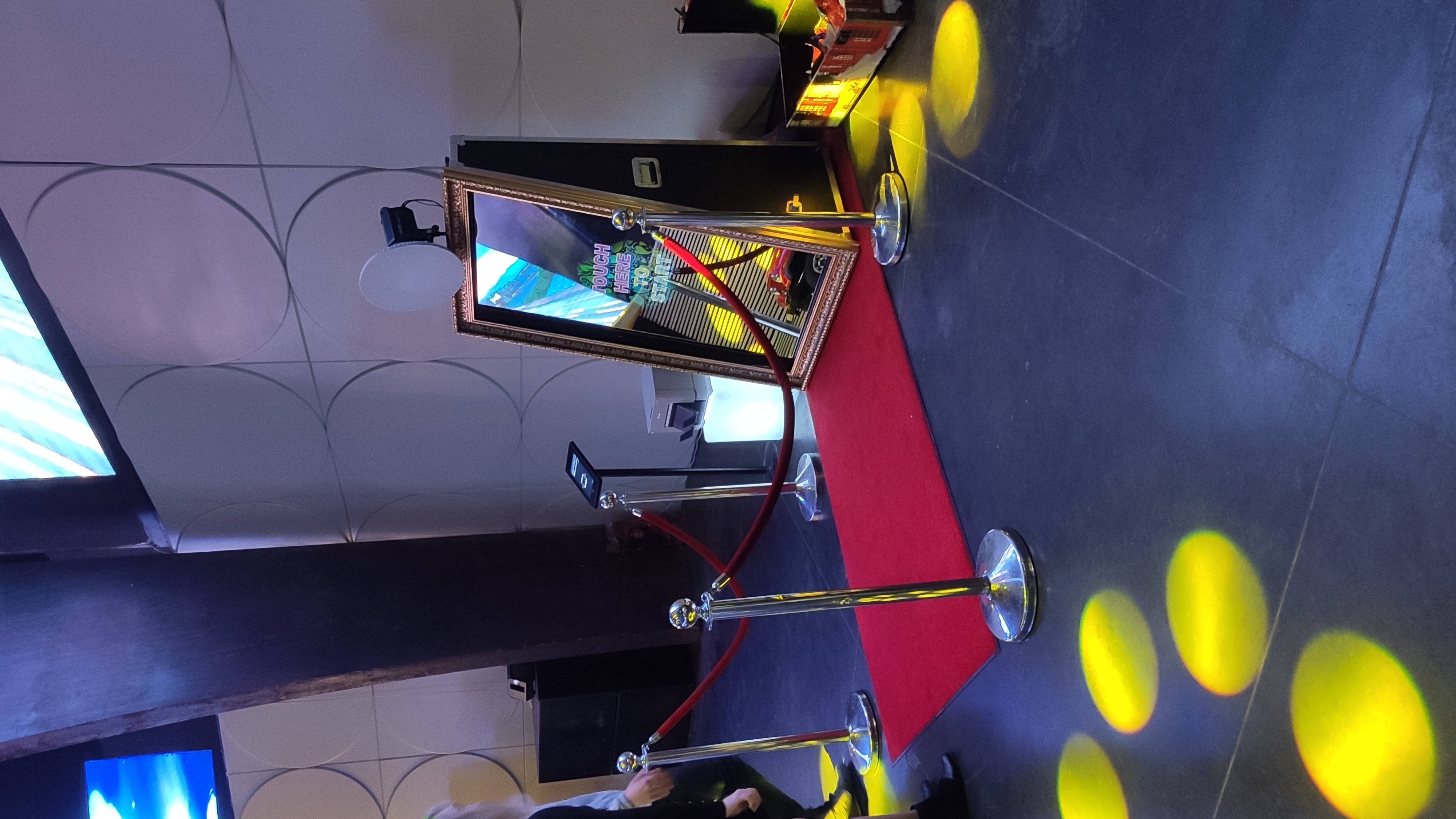 Mirror booth angle shot